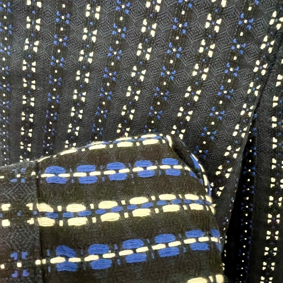 Brand New Madewell Size 10 Embroidered Straight Pants blue and white - Picture 5 of 6